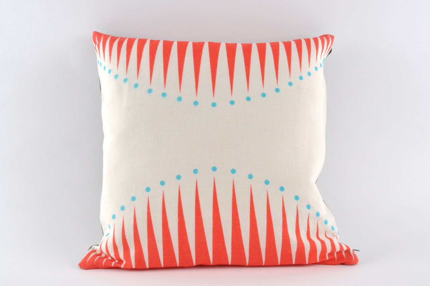 Circus Triangles in coral cushion cover (no insert) - pillow