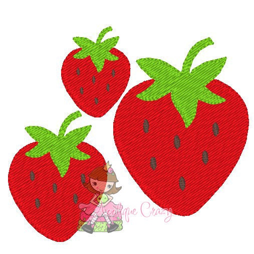 embroidery strawberry
