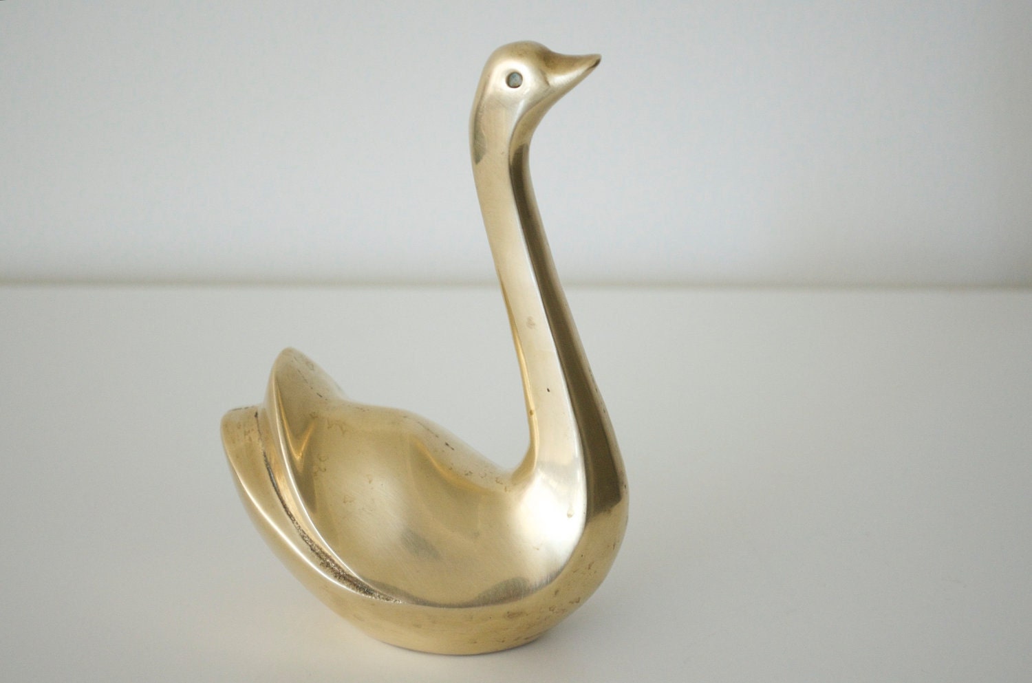 Vintage brass figurine swan