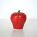 Vintage strawberry container / sugar bowl / condiment jar/ jelly Valentines Day
