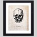 DaVinci Art Prints Set of 4 Old Man Self Portrait Skull Vitruvian Man Hand Drawn DaVinci Wall Art Prints Home Decor 8x10 Vintage Rustic Art