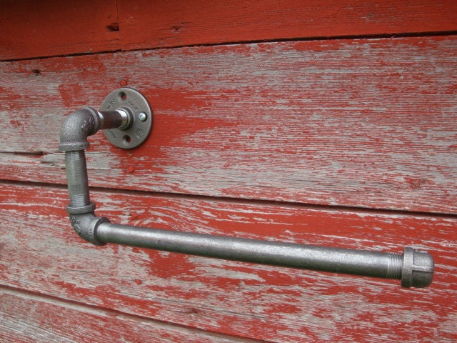 Rustic Pipe Towel Rack, Book Shelf