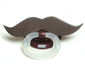 Brown Mustache football pacifier 6 to 18 months