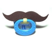 Brown Mustache pacifier 0 to 6 months