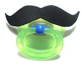 Black Mustache pacifier 6 to 18 months