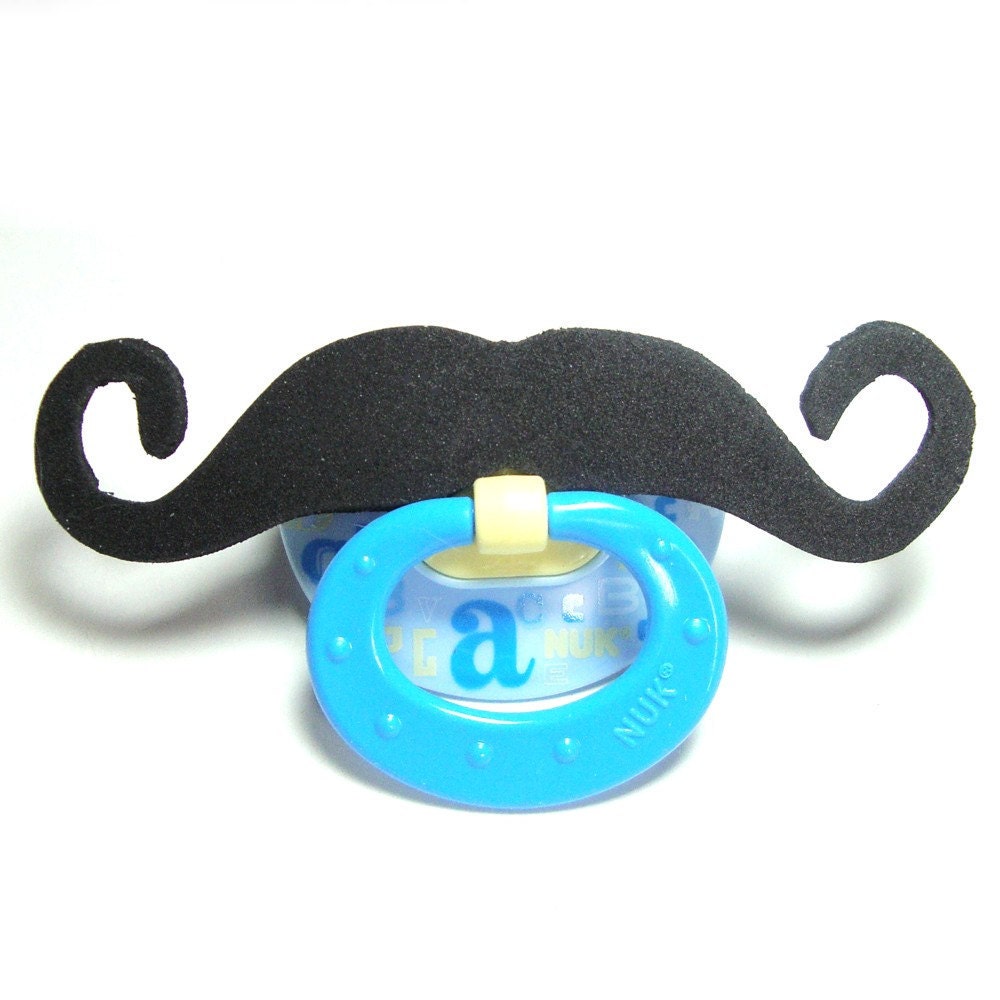 Black Mustache pacifier 6 to 18 months