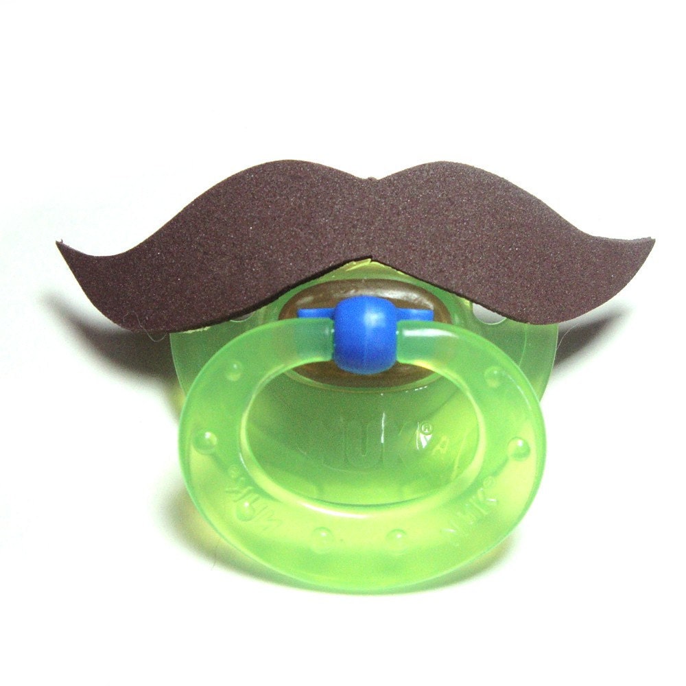 Brown Mustache pacifier 0 to 6