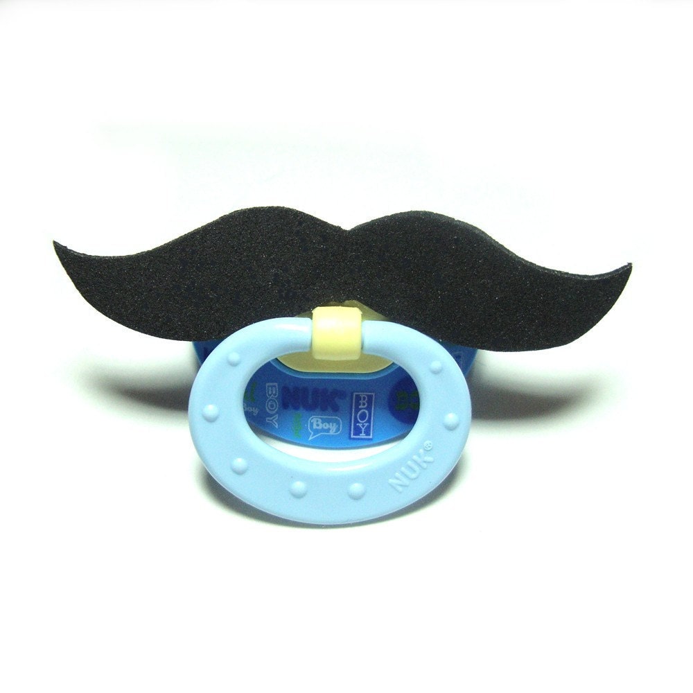 Black Mustache pacifier 6 to 18 months