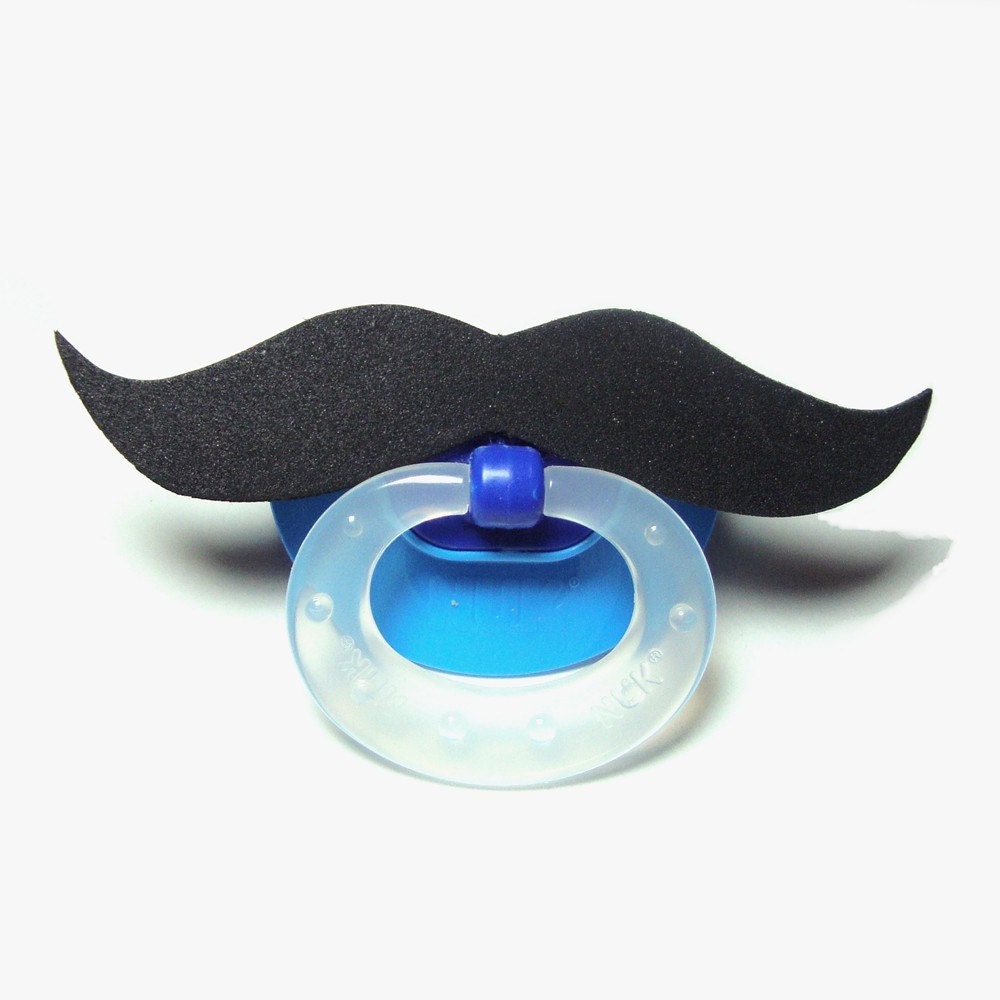 Black Mustache pacifier 6 to 18months