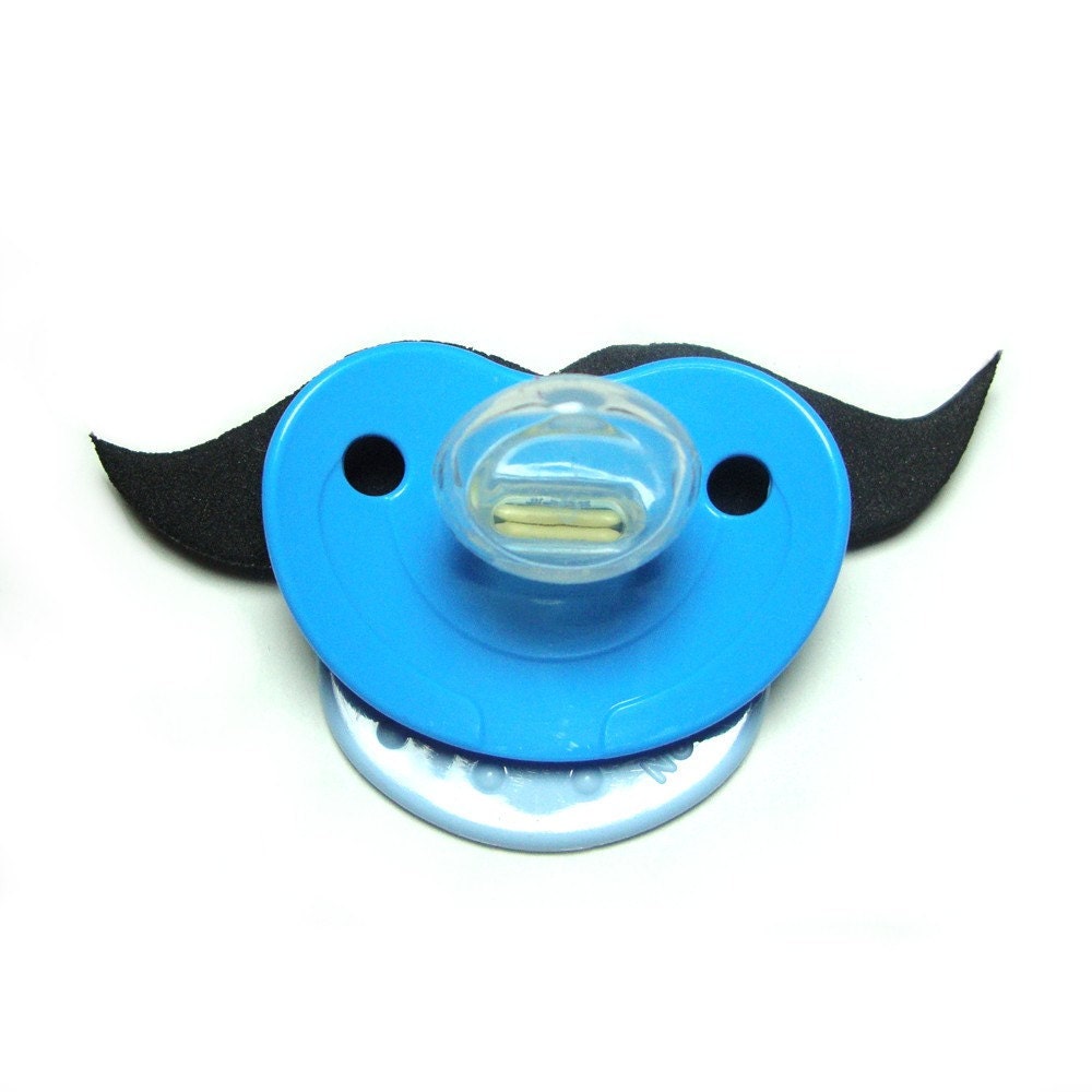 Black Mustache pacifier 6 to 18 months