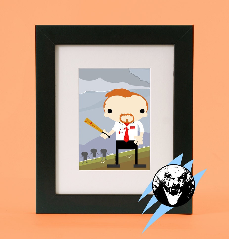 Shaun of the Dead - Original Illustration - Giclee Print
