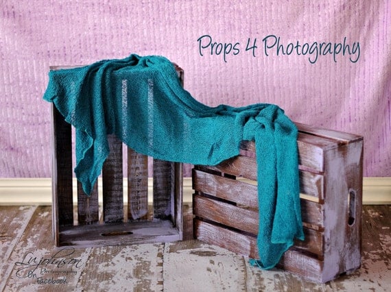 NEWBORN Photography Prop Crates. Lilac on Dark Brown Stain