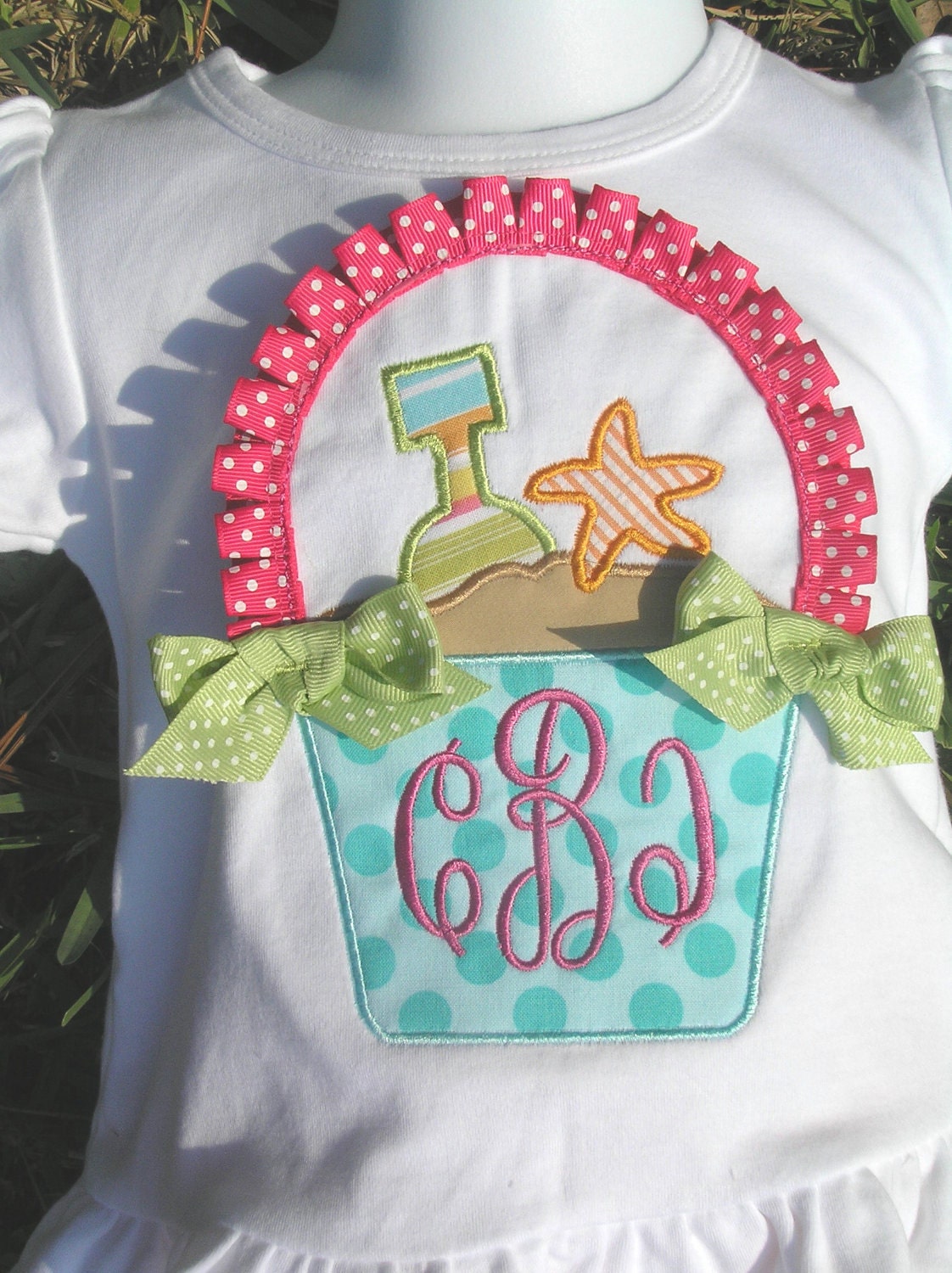 Beach Bucket Double Ruffle Capri Set