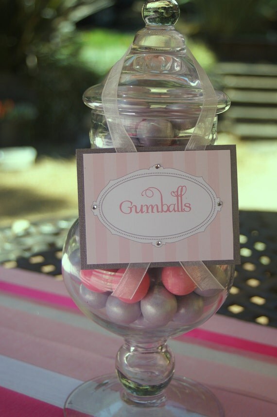 Fancy Labels for dessert tables, candy buffet, or place cards in color of choice Il_570xn