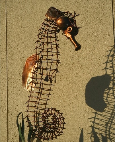 Sea Horse Metal Sculpture