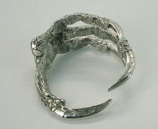 Raven Claw Ring in Sterling Silver, Magpie