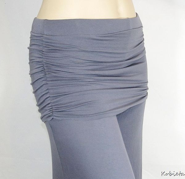 Plus Size Palazzo Wide Leg Pants - Skirted Yoga Pants -Bamboo&Beechtree Jersey -Made to Measure Size-Choice of Color -XL thruAll PlusSizes