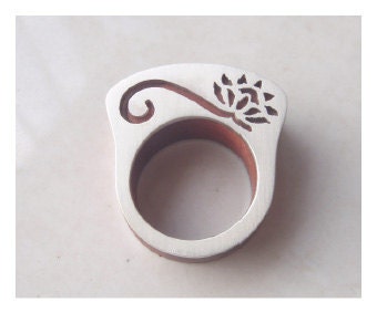 Wooden Protea Ring - Sterling Silver (925)
