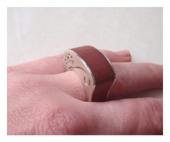 Wooden Protea Ring - Sterling Silver (925)