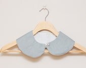 Peter Pan Collar  - Detachable Peter Pan Faux Collar in grey/gray