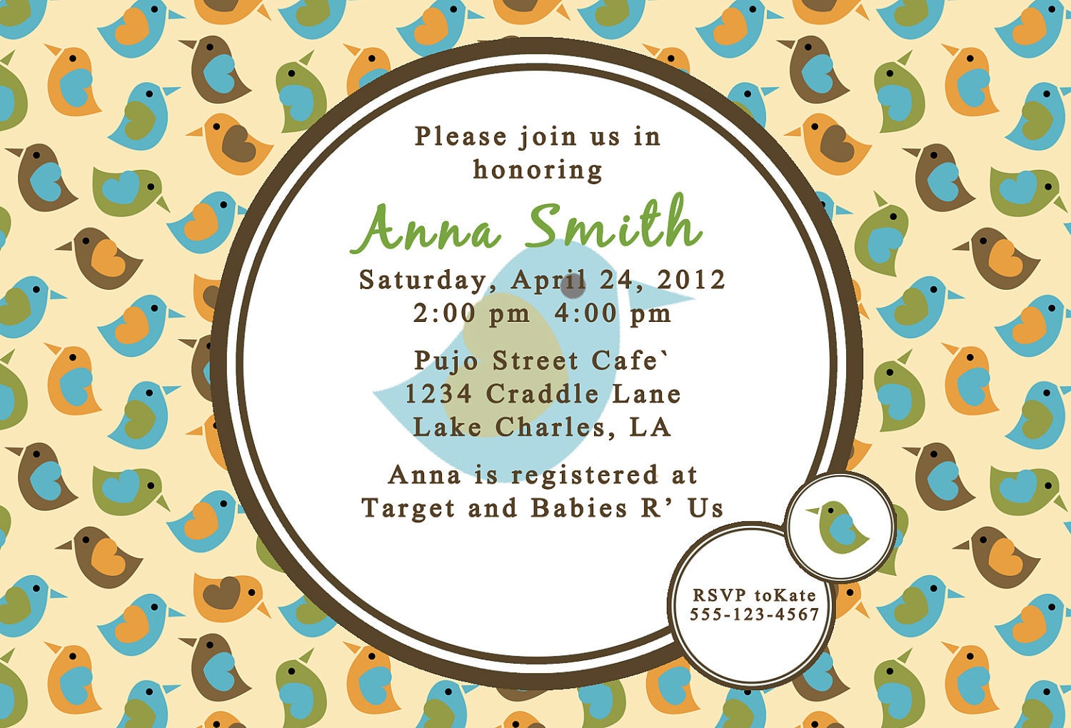 Baby Shower Digital Invitation - Little Birdie Il_170x135