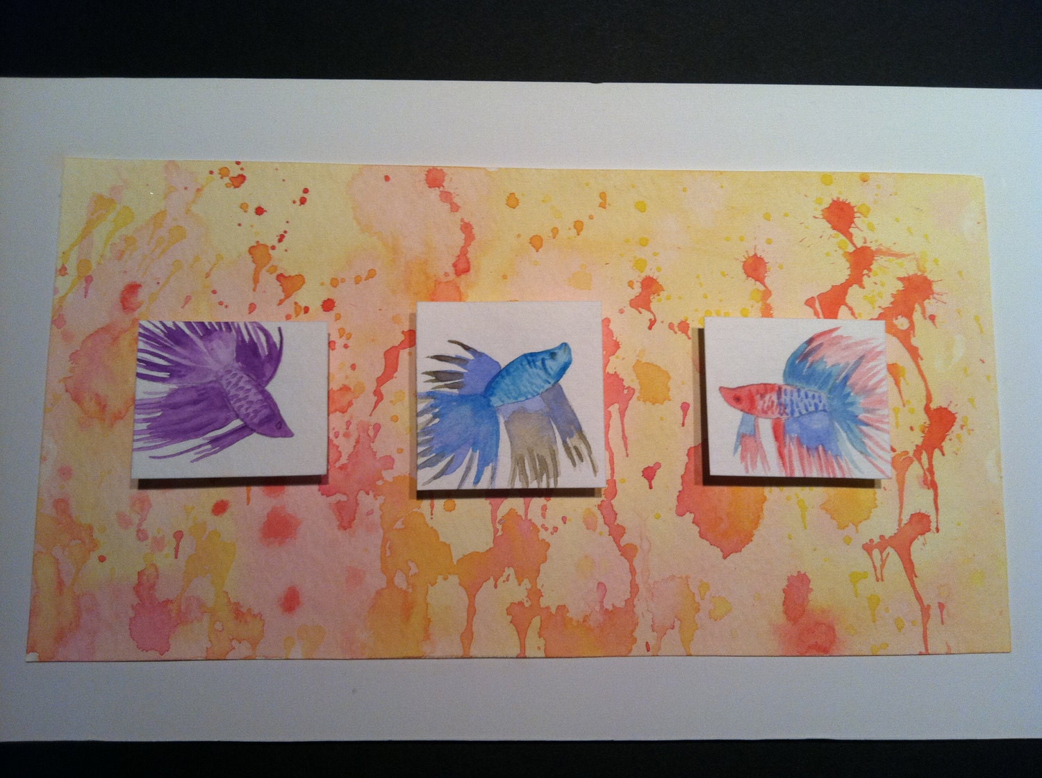 Betta Buddies 3D Watercolor Painting