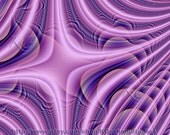 PURPLE FRACTAL Colorful Fractal Geometric 8x10 Art Print - Design by K Graham Blue and Purple Digital Abstract