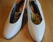 White Leather Sam & Libby Shoes