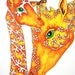 Giraffe art print, mom and Baby Giraffe Nursery or room decor wall hanging artwork 11x14