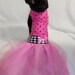 CoolCats Pink and Black Polka dot Cat Tutu Dress for Birthday Party or Easter