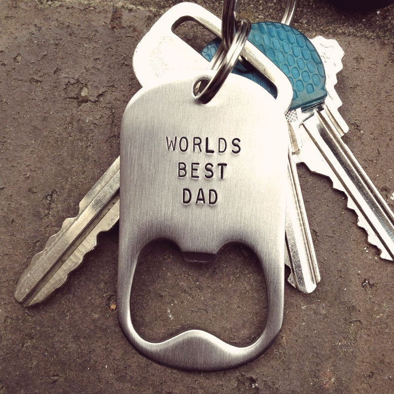 WE LOVE DAD Personalized Keychain Bottle Opener For Father's Day