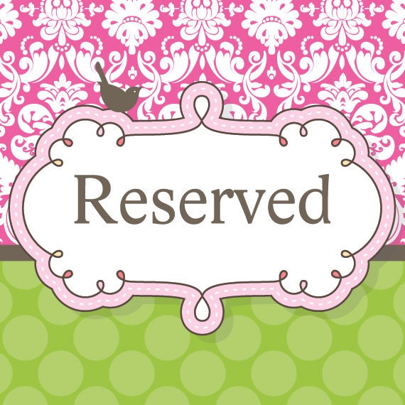 RESERVED LISTING for Jackeline Barbosa