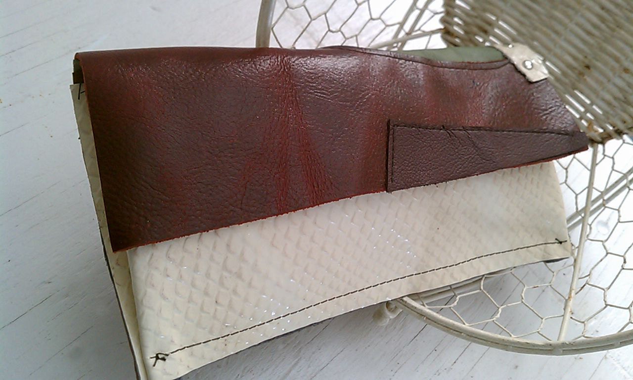 Rustic Leather Clutch Bag Purse OOAK One Of A Kind Woodland Adventure