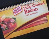 BACON Journal Notebook Spiral recycled gift