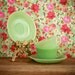 Two Sets of Lovely Fire King Jadeite Tea Cups and Saucers