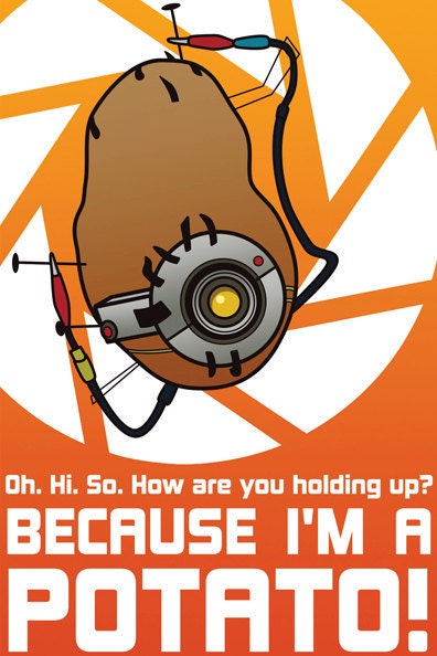 4x6 inch Portal 2 GLaDOS POTaDOS Glossy Photo Print