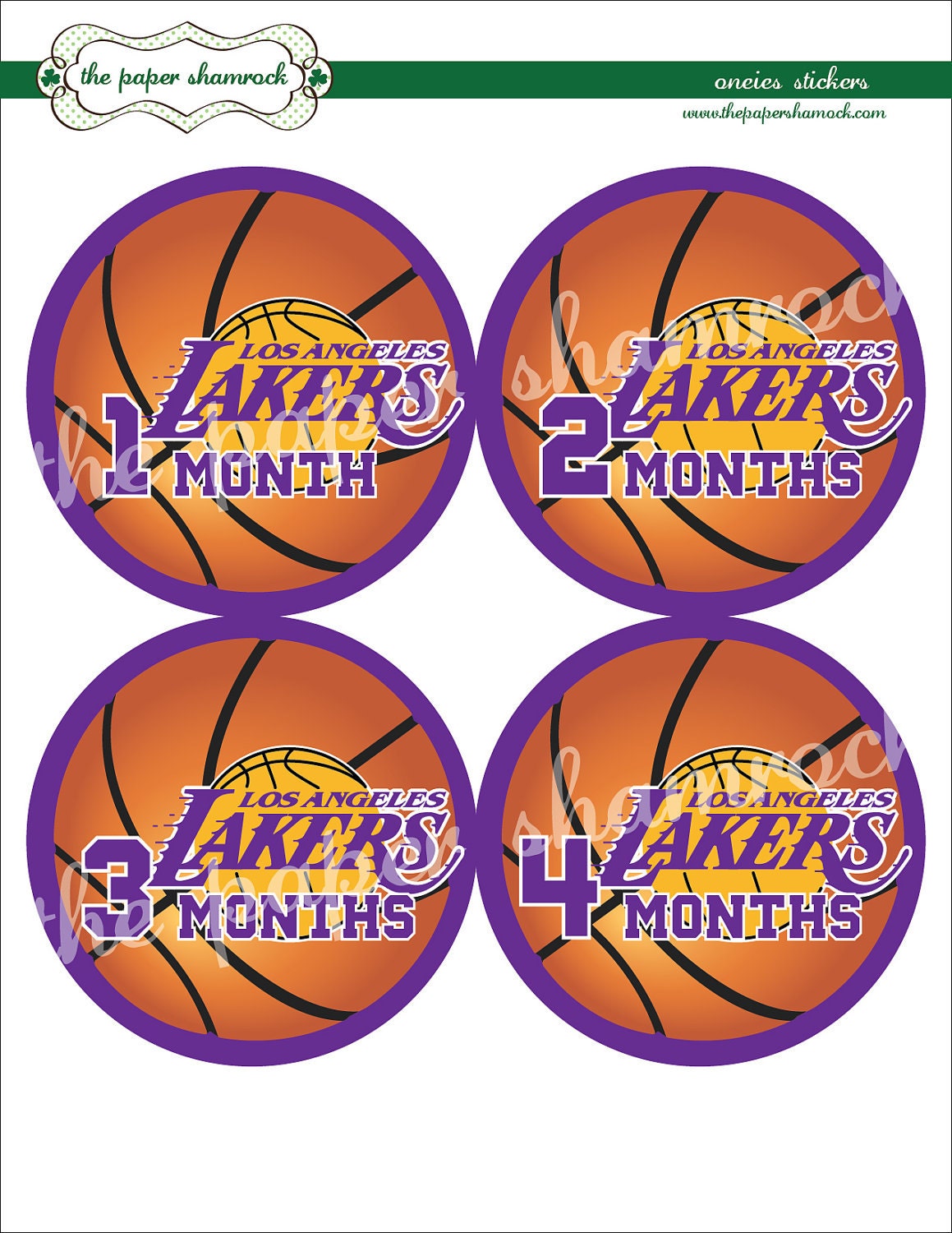 Pick your team - Basketball Monthly Onesies Stickers, NBA Baby Stickers for Onesies, Month Stickers Il_570xn