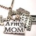 Army mom charm holder collection necklace
