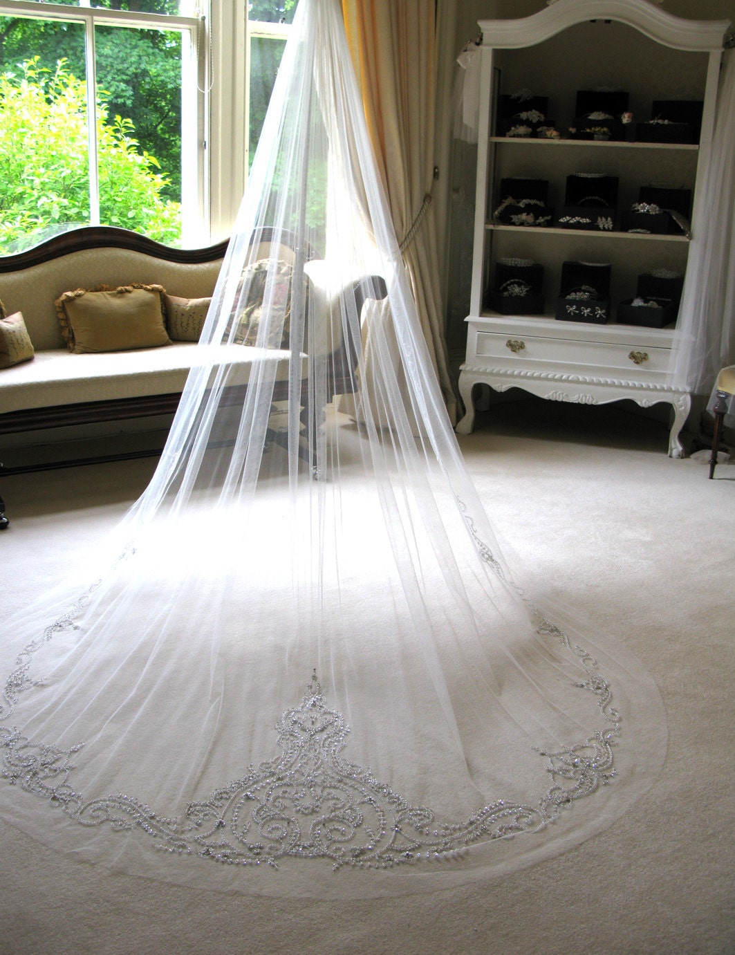 Couture bridal or wedding veil - Sophia