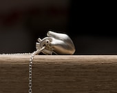 Anatomical Heart Necklace - Sterling Silver