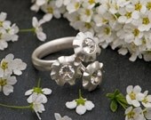 White Topaz Ring - Recycled Sterling Silver - Made To Order