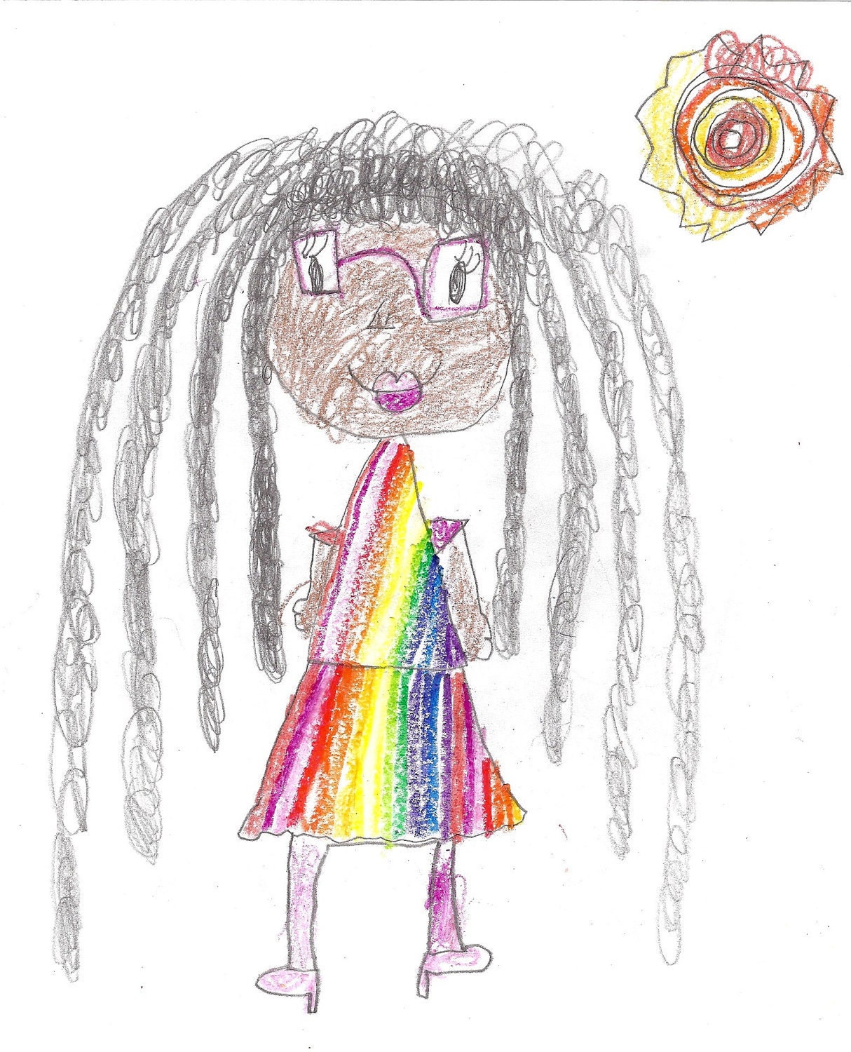 Custom Crochet Doll Vegan African American Rainbow Natural Hair Plush Dreads Stuffed Toy Baby Girl Gift MADE TO ORDER