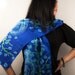 Hand Painted Silk Scarf in Blue and Green - Long Silk Scarf - Painted Silk Scarf - Handmade Scarf - Muffler - By Custom Order ONLY