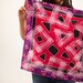 Hand Painted Silk Scarf Square - Geometric - Hand Painted Fabric - Small Silk Scarf - Neckerchief - Dyed Silk Scarf - colorful abstract
