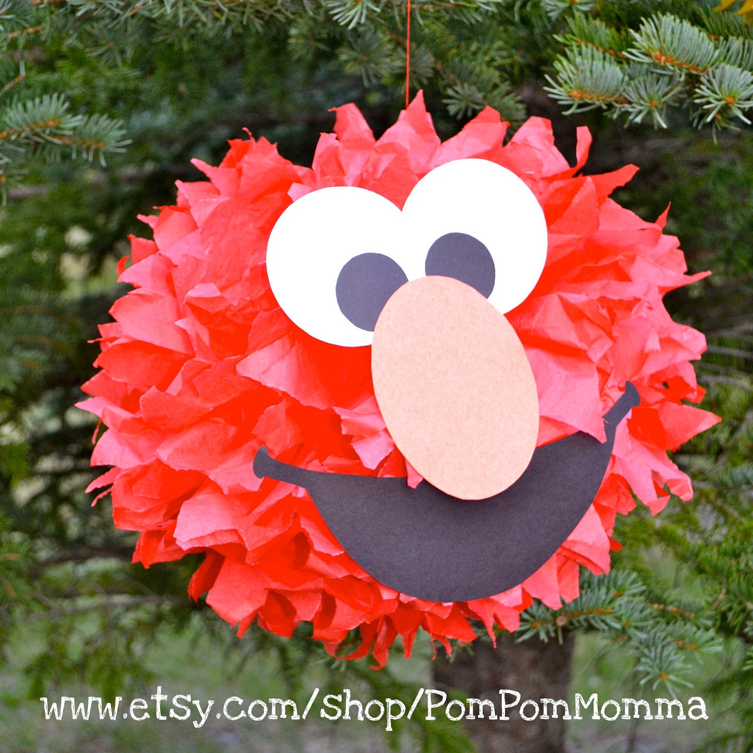 Elmo Inspired Party Pom