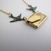 HOLIDAY SALE, The Secret Message, Patina Doves and Envelope Necklace