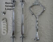 HEAVY Cake Stand Handle 3 Tier Silver Crown Centre Fitting / Hardware