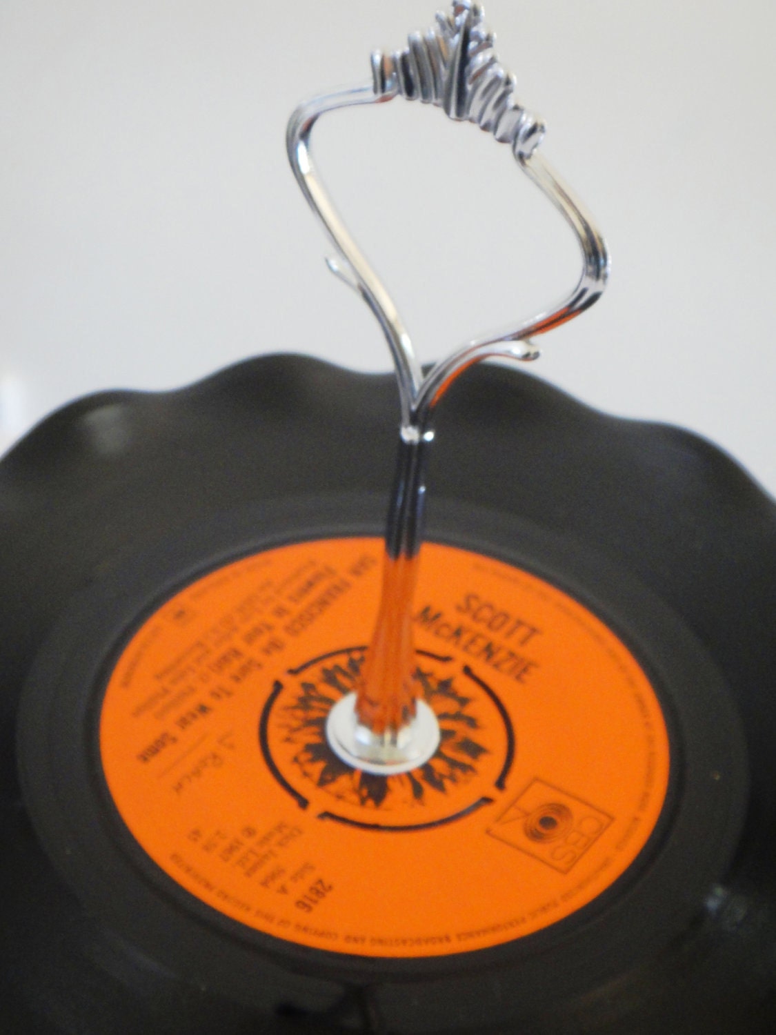 3 Tier Cup Cake Stand Vintage Retro Vinyl Record Rockabilly Wedding / Rock n Roll / Kitchen / Supertramp