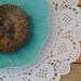 Antique  -- OLD BRASS TRAY - geranium leaf