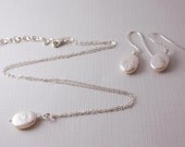 Freshwater Pearl Necklace and Earrings Set